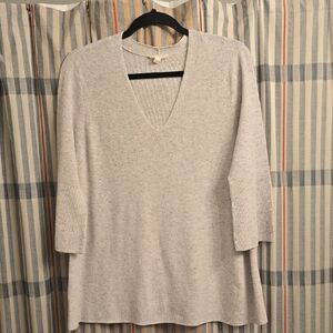 Eileen Fisher Gray V-Neck Sweater